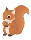 Invitations woodland écureuil orange et marron animaux des bois tenant un gland