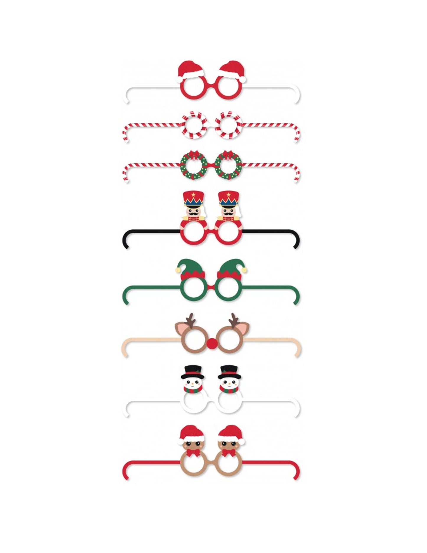 8 сладки картонени чаши, сладка Коледа за Коледа