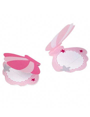 Marque-places sirène coquillage pour fête rose en papier
