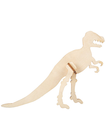 8 дървени 3D картички за рожден ден с динозавър T-Rex