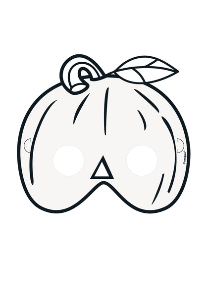 Modèle citrouille du masque en papier à colorier Halloween