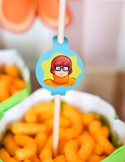 8 картонени сламки за медальони Скуби-Ду™ 20 см