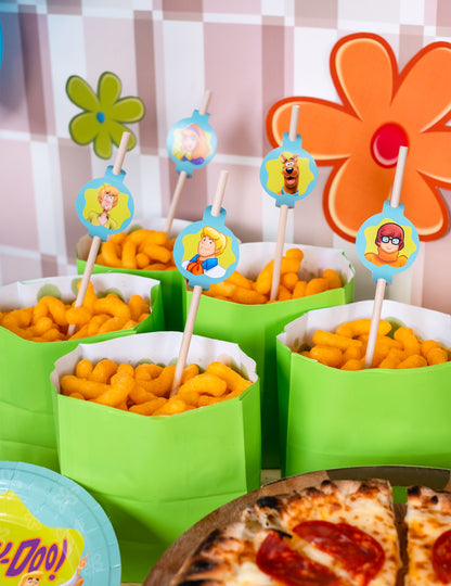 8 картонени сламки за медальони Скуби-Ду™ 20 см