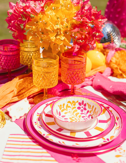 8 малки картонени чинии Pink Limonade 18 см