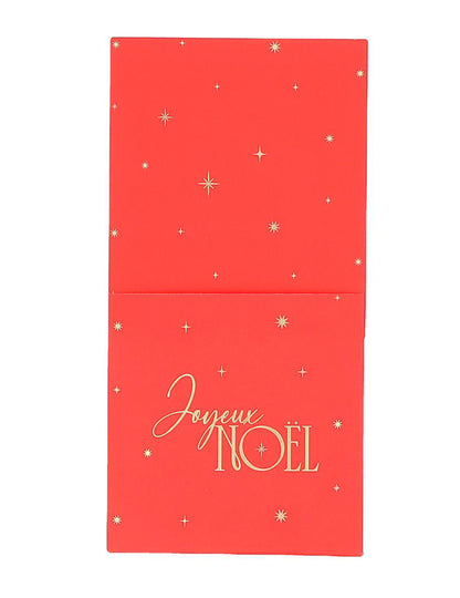 8 porte-couverts Joyeux Noël L'Intemporel rouge et or 10 x 20 cm