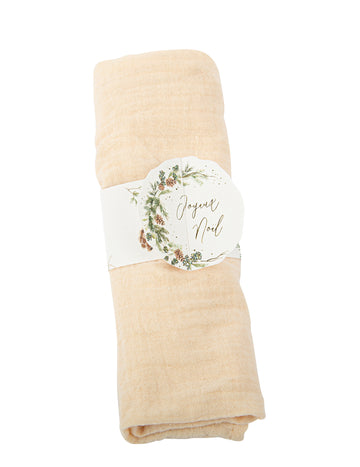 8 пръстена за салфетки „Весела Коледа“ „Омагьосана гора“, бели и златни