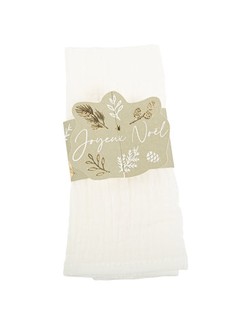 8 коледни ботанически зелено-сиви пръстена за салфетки, Весела Коледа