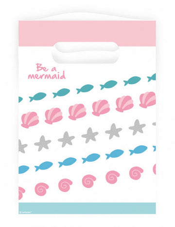 8 подаръчни торбички с русалка 23 x 17 cm пластмаса