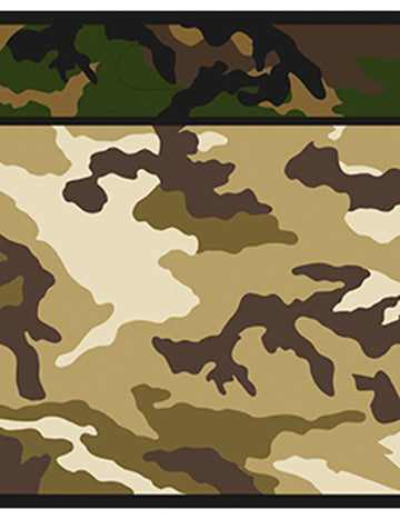 8 sacs de fête militaire motif camouflage vert et marron