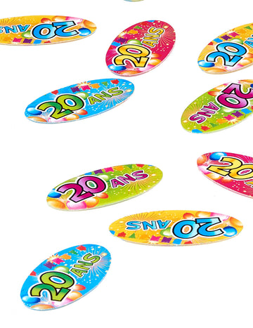 80 таблица Конфети 20 години Fiesta 4 x 2 cm