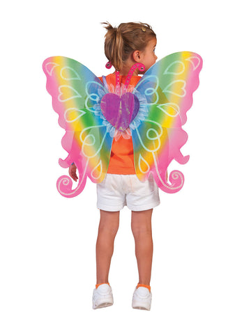 Многоцветни сърдечни крила 60 x 54 cm