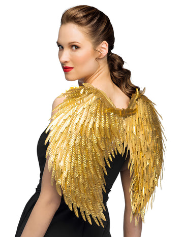 Бляскави златни ангелски крила за възрастни