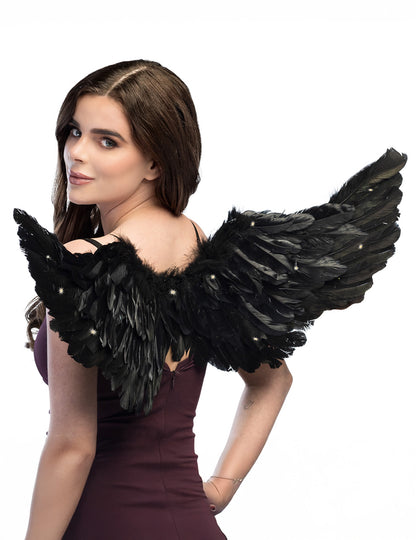 Светещи черни ангелски крила 