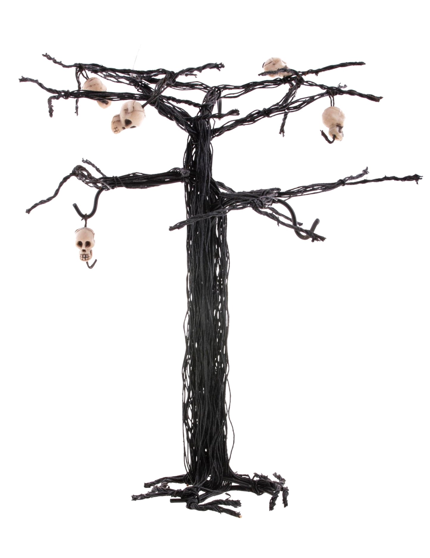 Arbre d'Halloween avec crânes pour décoration noir et blanc
