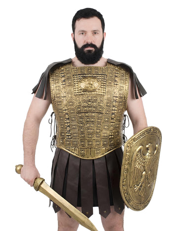 Златна гладиаторска броня за възрастни 