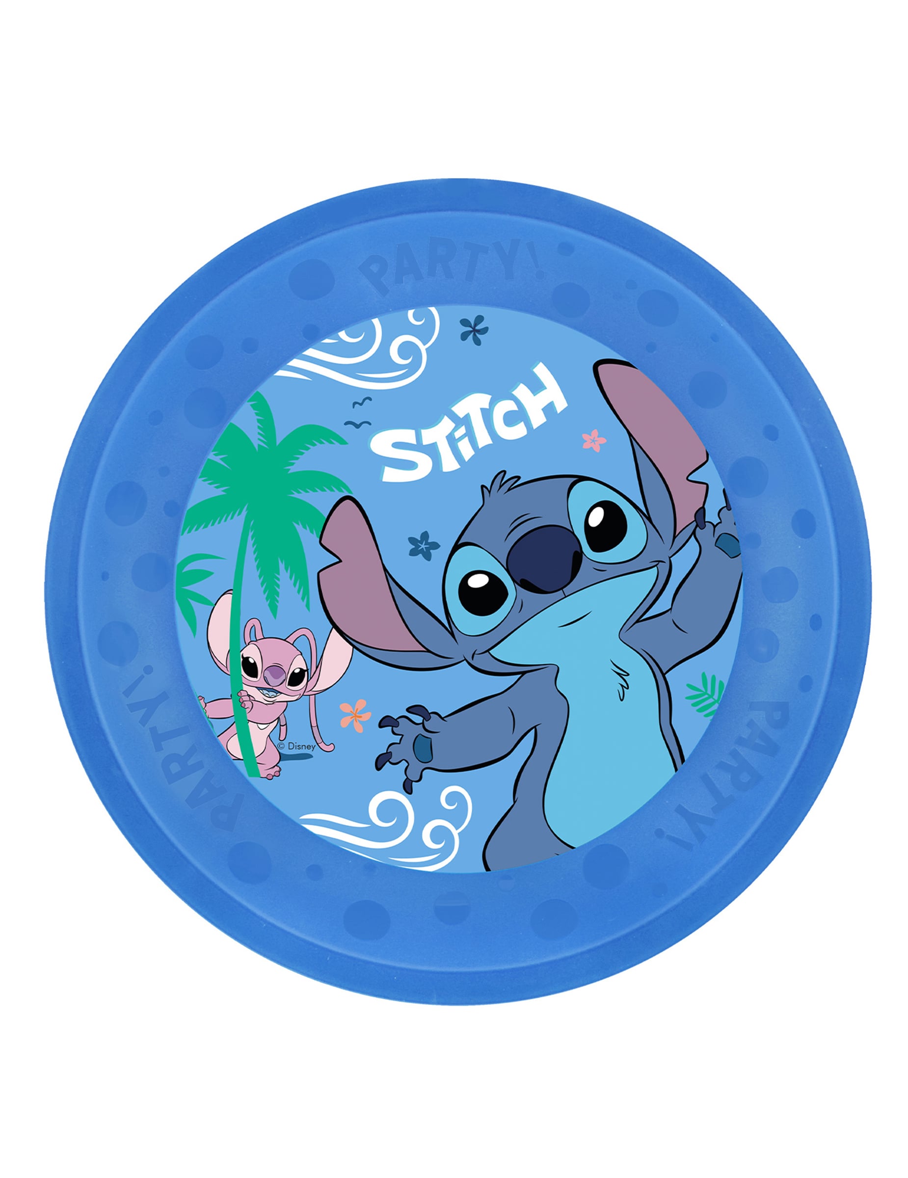 Assiettes réutilisables Stitch pour enfant bleu avec Angel