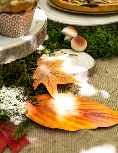 Комплект от 11 картонени есенни листа 