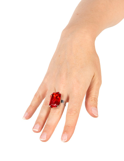 Хелоуин червен каменен пръстен