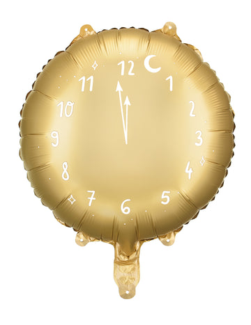 Балон златен часовник в полунощ 45 см часовник