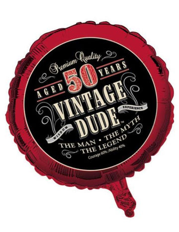 Винтидж рожден ден алуминиев балон 50 години 46 см