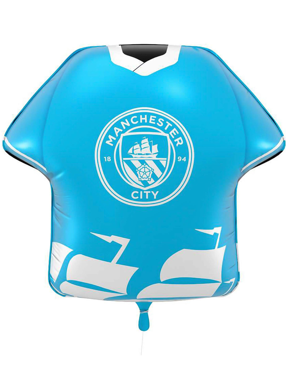 Синьо алуминиево балонче във форма на фланелка Manchester City Football Club 52 x 51 cm