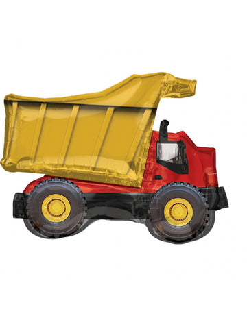 Алуминиева топка, строителен камион, 81 x 63 cm ЖЪЛТО