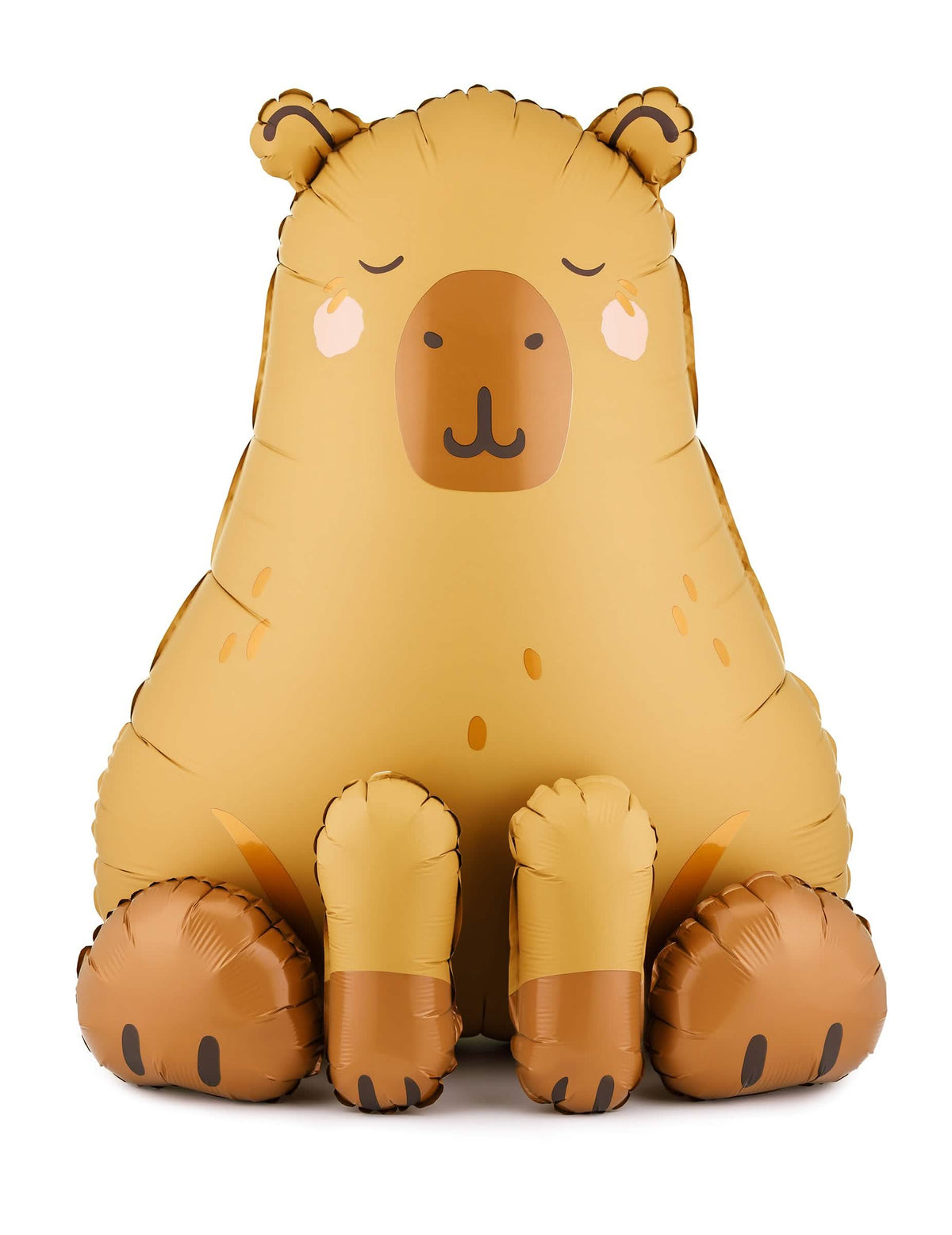 Ballon aluminium Capybara pour fête marron clair