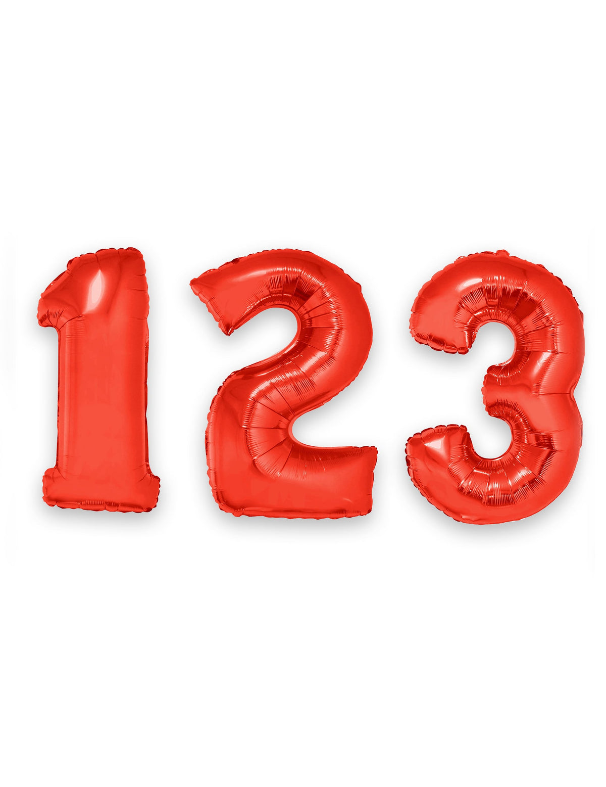 Ballon aluminium chiffre pour fête rouge