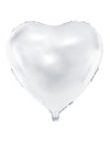 Ballon aluminium coeur pour fête blanc gonflable à l'hélium