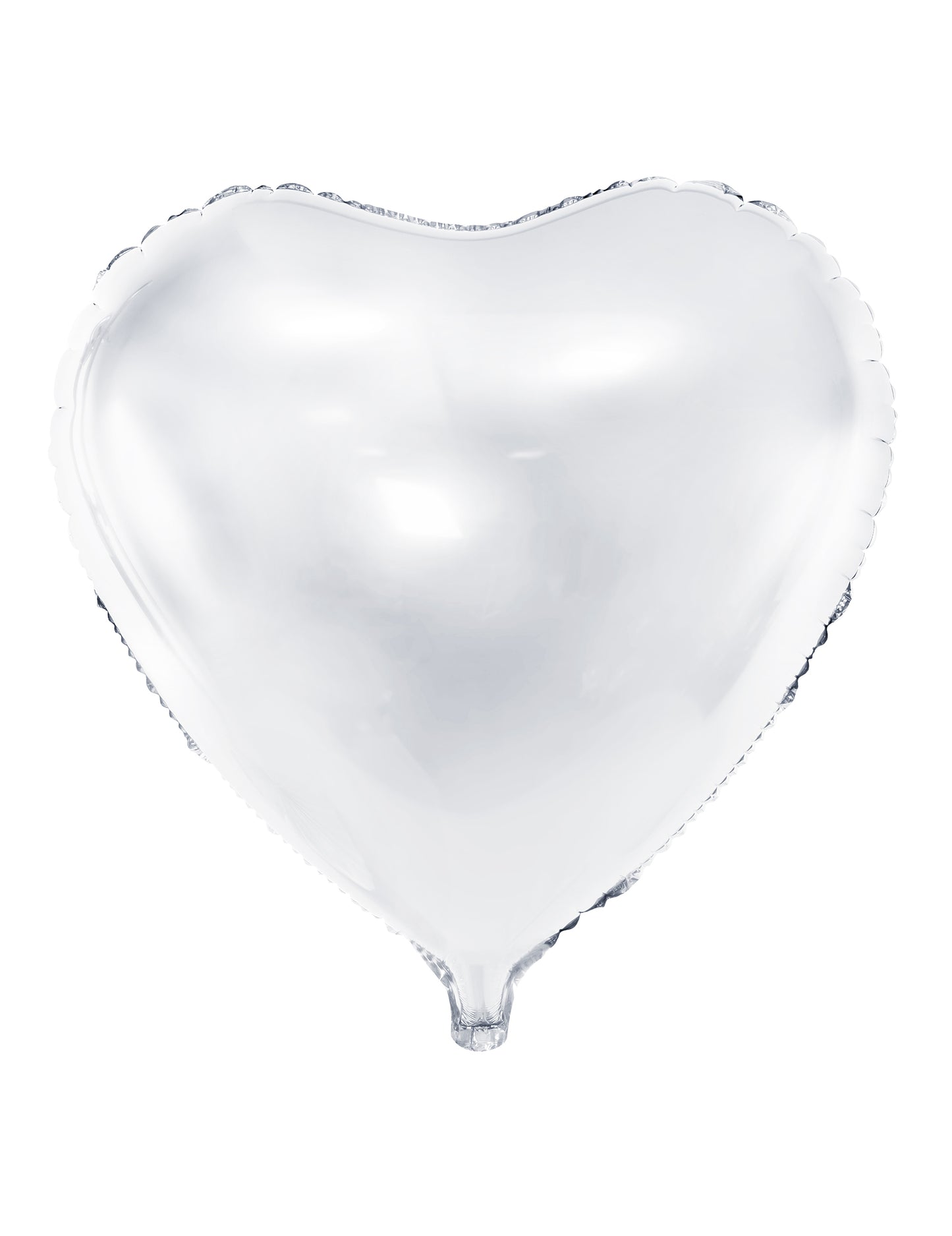 Ballon aluminium coeur pour fête blanc gonflable à l'hélium