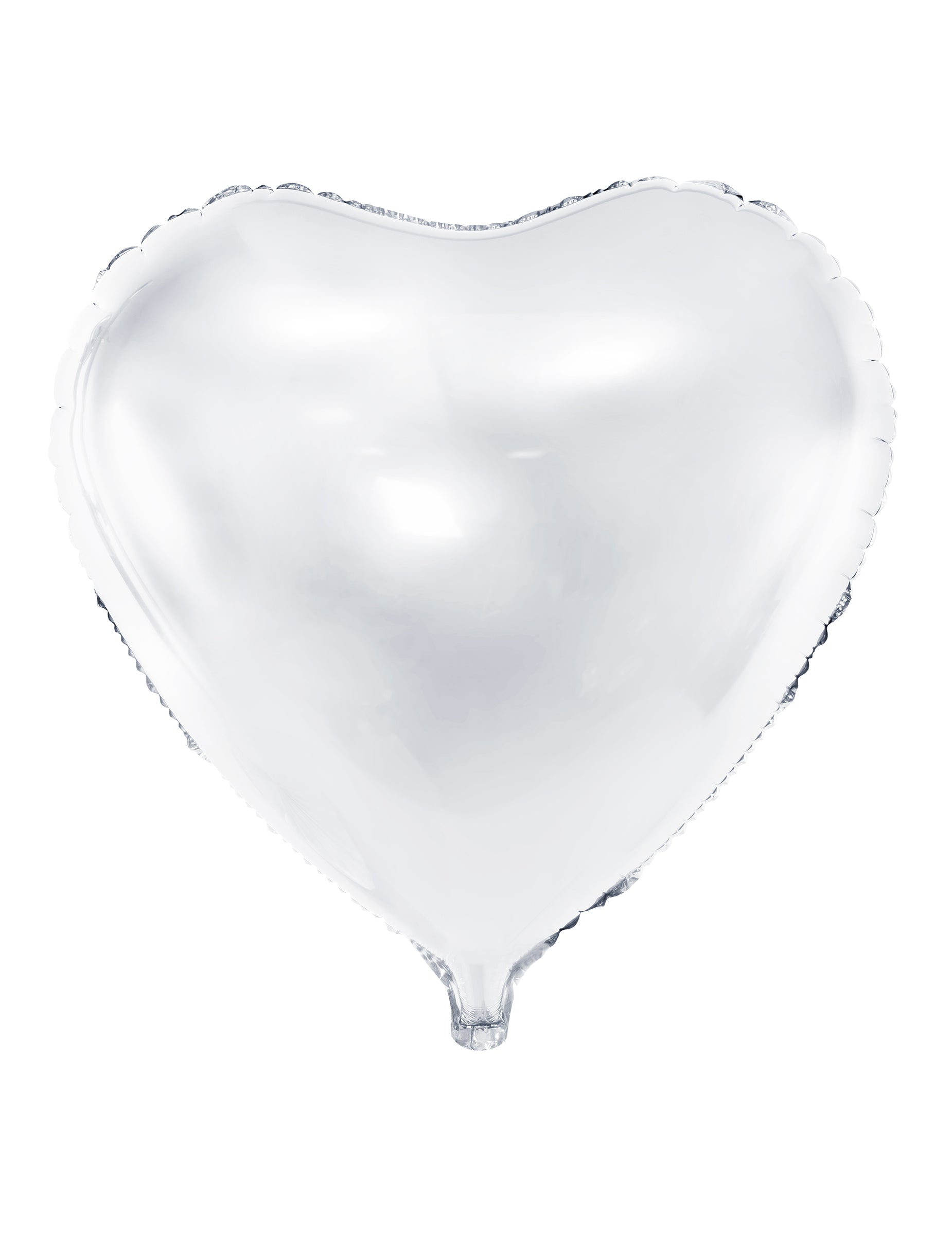 Ballon aluminium coeur pour fête blanc gonflable à l'hélium