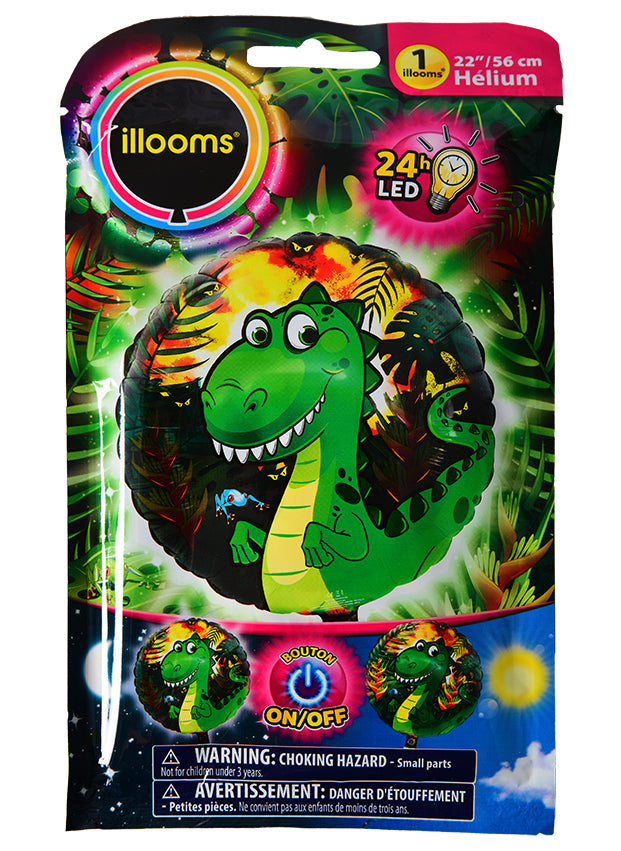 Алуминиев балон динозавър LED Illooms 50 cm
