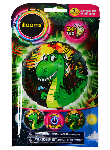 Алуминиев балон динозавър LED Illooms 50 cm