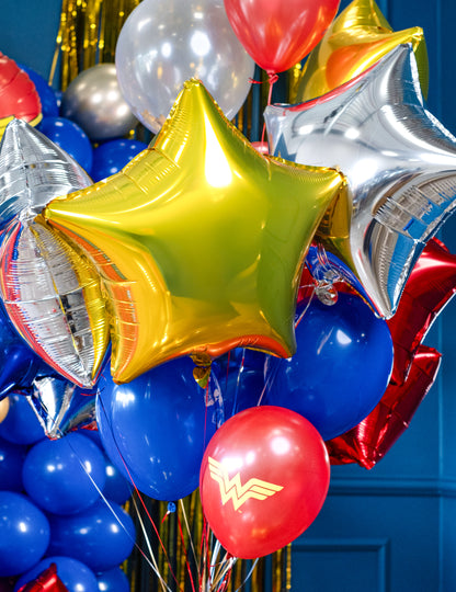 Composition de ballons multicolores du ballon aluminium étoile dorée