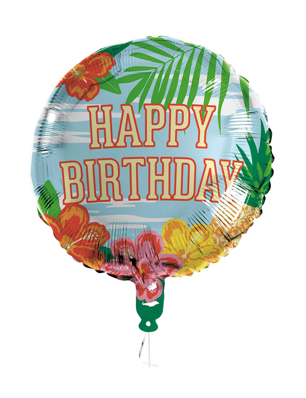 Балон от алуминий Happy Birthday Paradise за рожден ден син с цветя на хибискус и палма