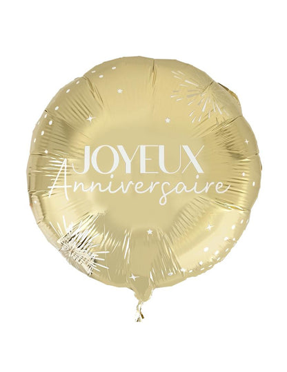 Честит златен рожден ден алуминиева топка 35 см 35 см