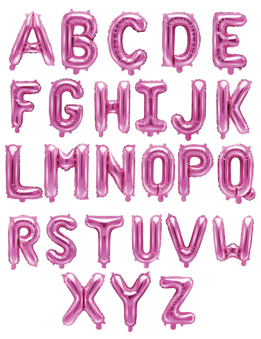 Vue de l'alphabet complet du ballon aluminium lettre pour fête