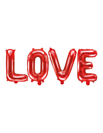 Ballon aluminium lettres love rouge 140 x 35 cm pour mariage