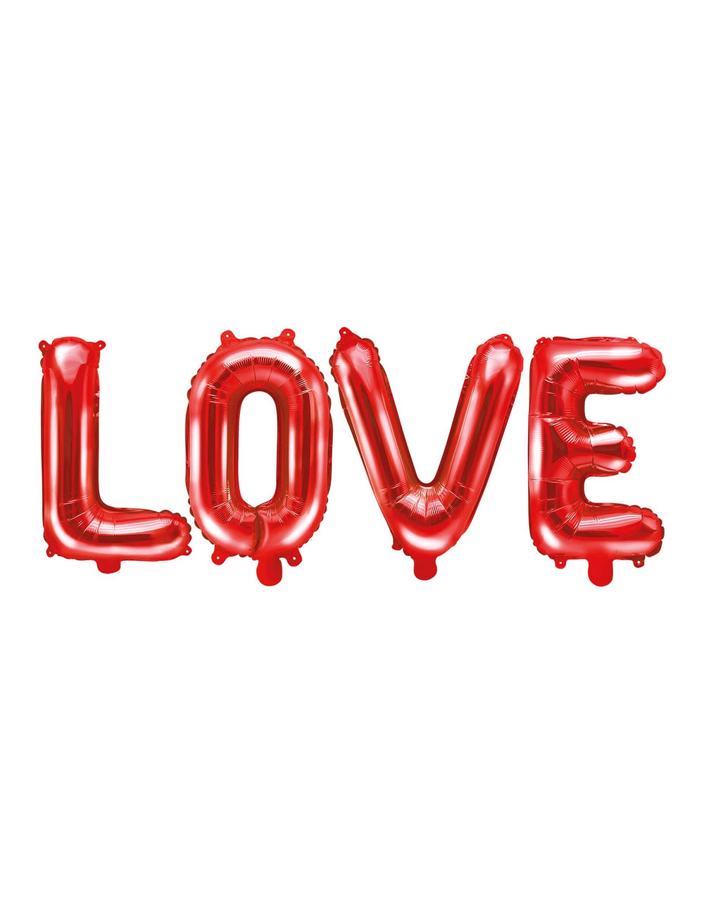Алуминиев балон с букви LOVE за сватба червен