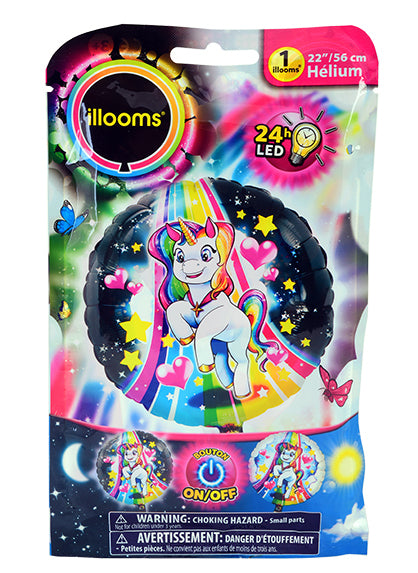 Алуминиев балон еднорог LED Illooms 50 cm