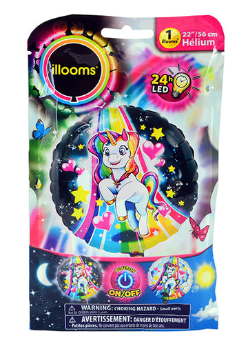 Алуминиев балон еднорог LED Illooms 50 cm