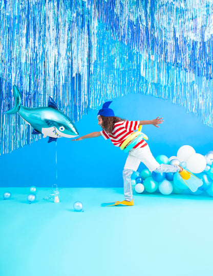 Фолиева топка Акула 102 x 62 cm за рождения ден на океана