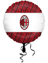 Ballon aluminium rond AC Milan rouge noir et blanc