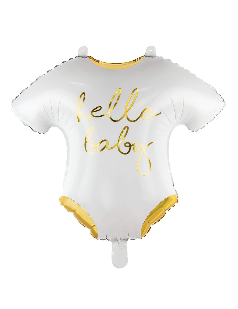 Алуминиев балон body hello baby за бебе бял и златен