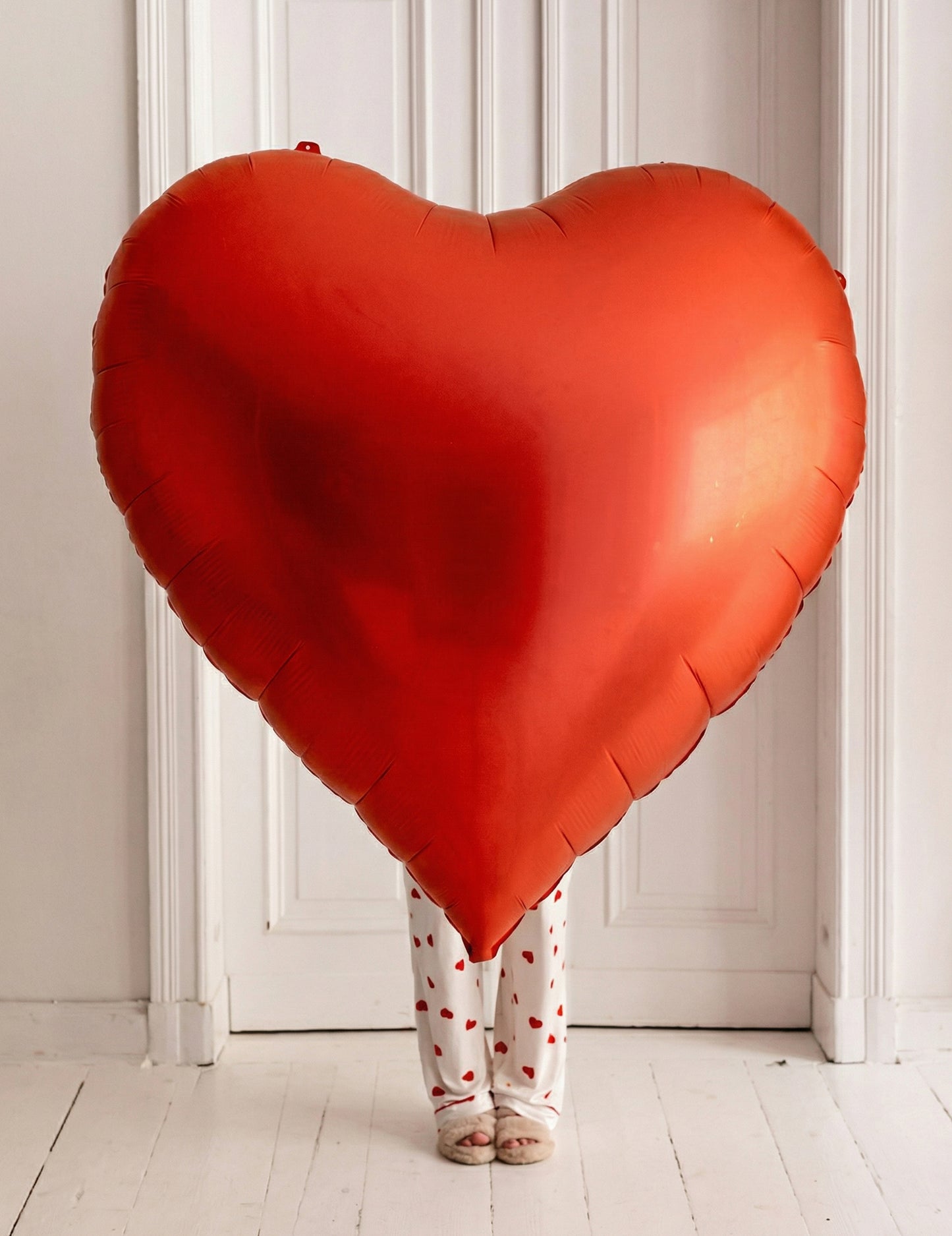 Гигантска червена алуминиева топка във формата на сърце XXL 1.36 x 1.29 м