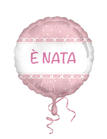 Фолиев балон 45 cm Тя е родена с розови сърца