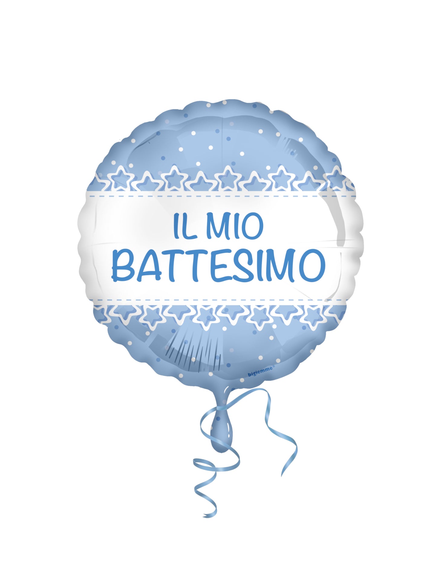 Фолиев балон 45 cm Светлосини кръщелни звезди