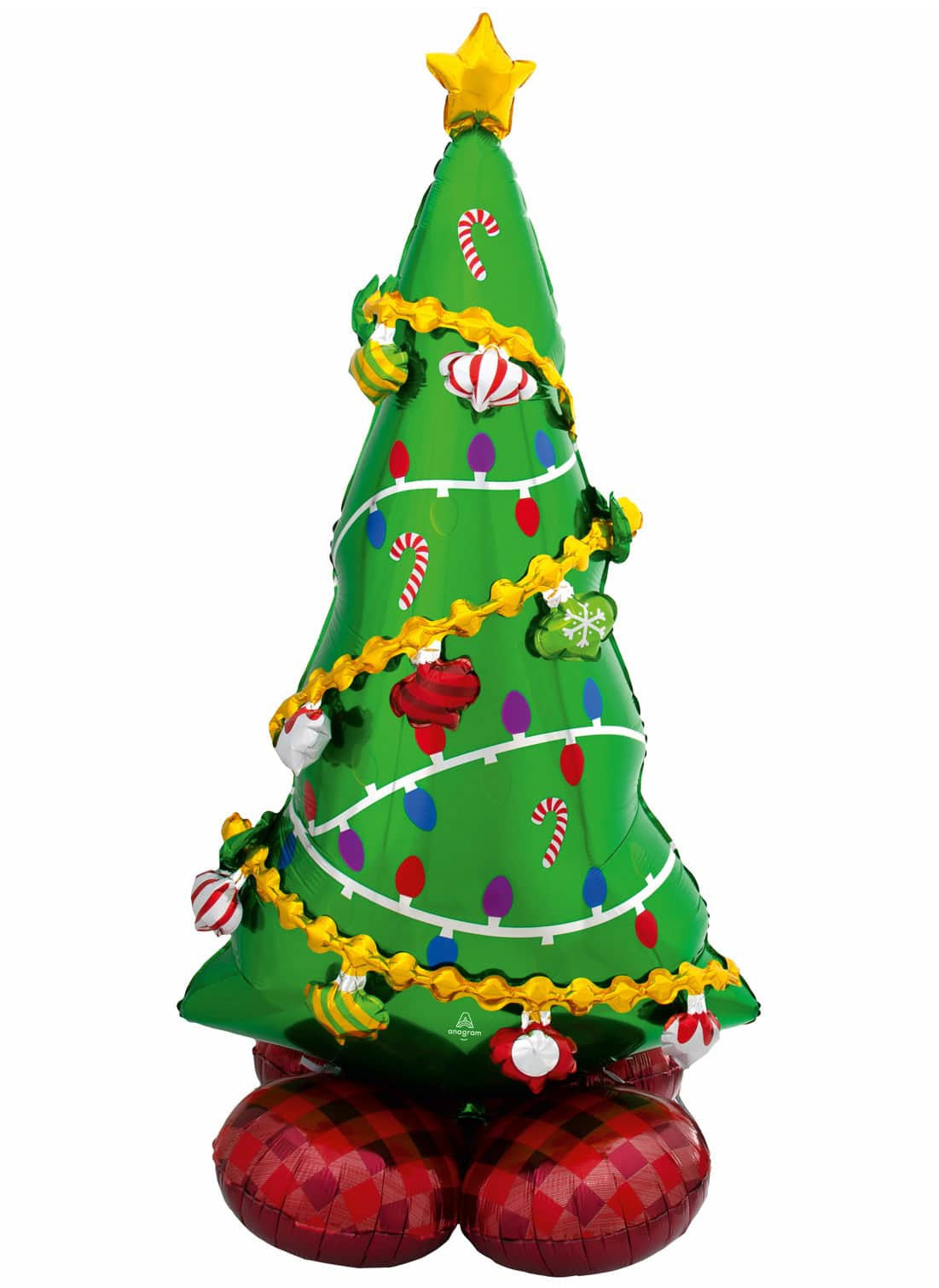 Гигантски фолиен балон за коледна елха AirLoonz 149 x 78 cm да инсталирате