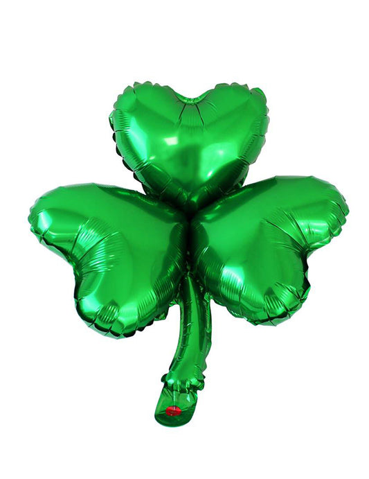 Ballon métallique trèfle St Patrick vert brillant