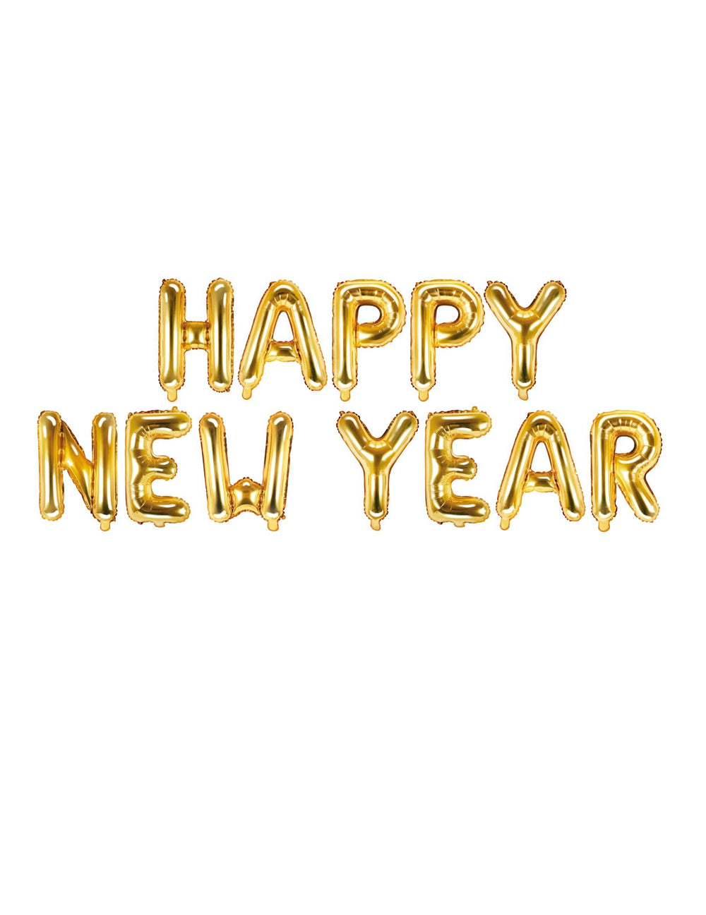 Латексов балон букви Happy New Year за празник в златисто